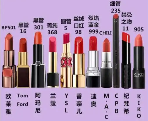 口红品牌的十大排行榜，品牌口红排行榜前十名